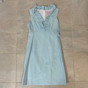 Lilly Pulitzer Blue Seersucker Dress